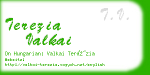 terezia valkai business card